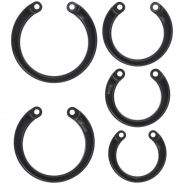 Mancage Sort Spare Ring Sæt 5 stk