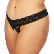 NORTIE Malin Sort Bundløs Orgasme Perle G-streng Plus Size