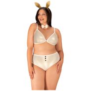 Obsessive Kaninkostume i Guld Plus Size