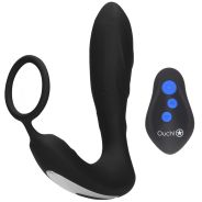 Ouch! Elektro og Vibrerende Butt Plug med Penisring