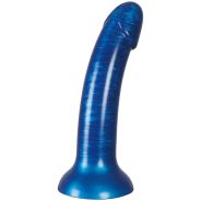 baseks Metallic Blue Silikone Dildo 18 cm