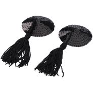 baseks Runde Sorte Nipple Covers med Kvaster