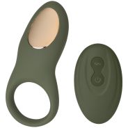 Sinful Love Buzz Army Green Fjernbetjent Penisring til Par