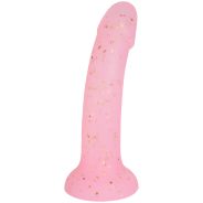 baseks Pink Starry Silikone Dildo 18 cm