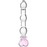 baseks Heart Beaded Glas Dildo