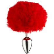 Alive BDSM Line Fluffy Rød Metal Butt Plug S