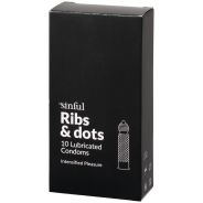 Sinful Ribs & Dots Kondomer 10 stk.