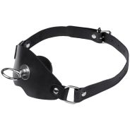 Black Label Super Læder Ball Gag med O-Ring