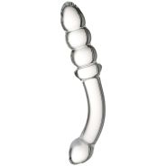 Sinful Ribbed Glas Dildo