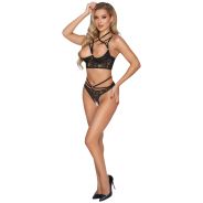 Abierta Fina Sort og Guldfarvet Half Cup Blonde Bh Sæt