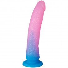 Baseks Gradient Glitter Large Blå Dildo 22,5 cm Produktbillede 1