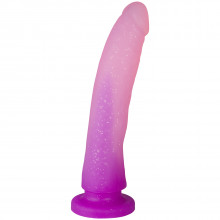 Baseks Tofarvet Glitter Medium Dildo 20 cm Produktbillede 1