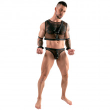 Svenjoyment Fiskenet Crop Top med Jock og Håndjern Produktbillede 1