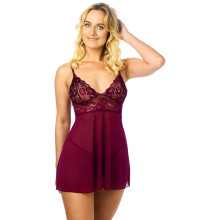 NORTIE Basil Babydoll Sæt Bordeaux Produktbillede 1