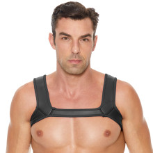 Ouch! Puppy Play Sort Harness til Brystet i Neopren Produktbillede på model 1