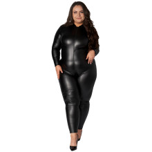NORTIE Fetish Wetlook Bundløst Catsuit Plus Size Produktbillede 1
