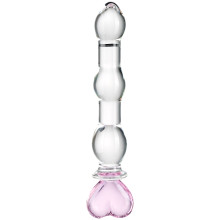 baseks Heart Beaded Glas Dildo Produktbillede 1