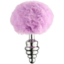 Alive BDSM Line Purple Fluffy Twist Metal Butt Plug M Produktbillede 1