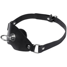 Black Label Super Læder Ball Gag med O-Ring Produktbillede 1