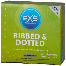 EXS Ribbed & Dotted Kondomer 12 stk Emballagebillede 1