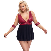 Cottelli Bondage Babydoll Plus Size Produktbillede på model 1