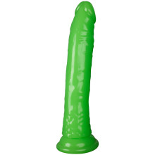 Realrock Glow in the Dark Slim Dildo med Sugekop 20 cm Produktbillede 1