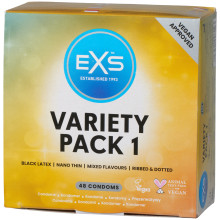 EXS Variety Pack 1 Kondomer 48 stk Emballagebillede 1