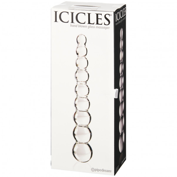 Icicles No 2 Rillet Glasdildo billede af emballagen 90