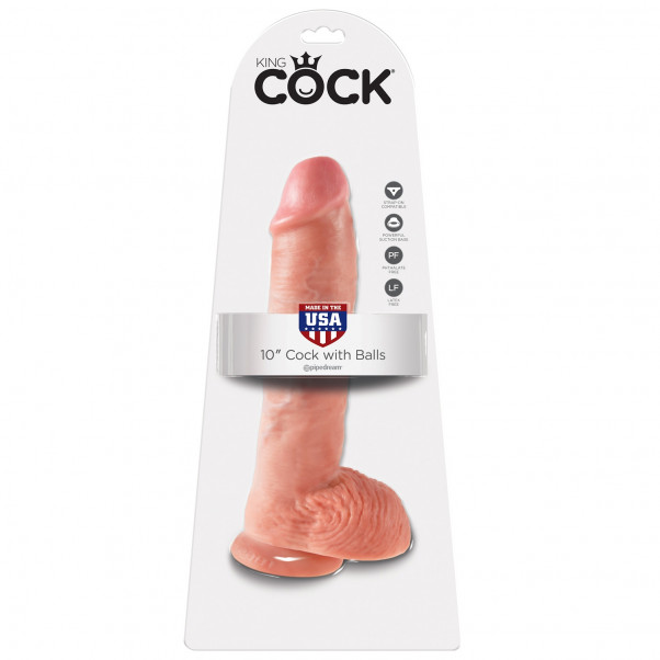 King Cock Realistisk Dildo med Kugler 25 cm