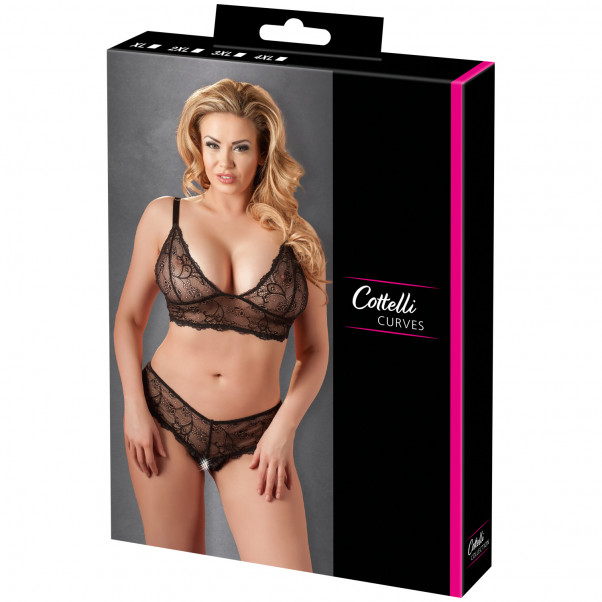 Cottelli Bundløs Blonde BH Sæt Plus Size Pack 90