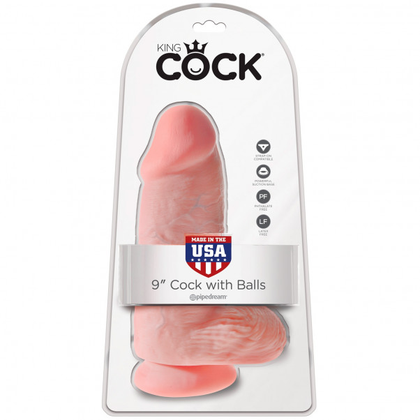 King Cock Chubby Dildo med Kugler 23 cm