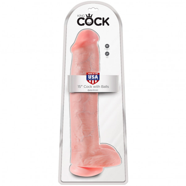 King Cock Realistisk Dildo med Kugler 36 cm