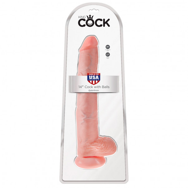 King Cock Realistisk Dildo med Kugler 35 cm