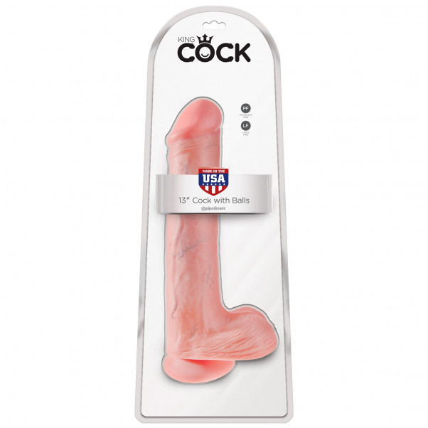  King Cock Realistisk Dildo med Kugler 33 cm