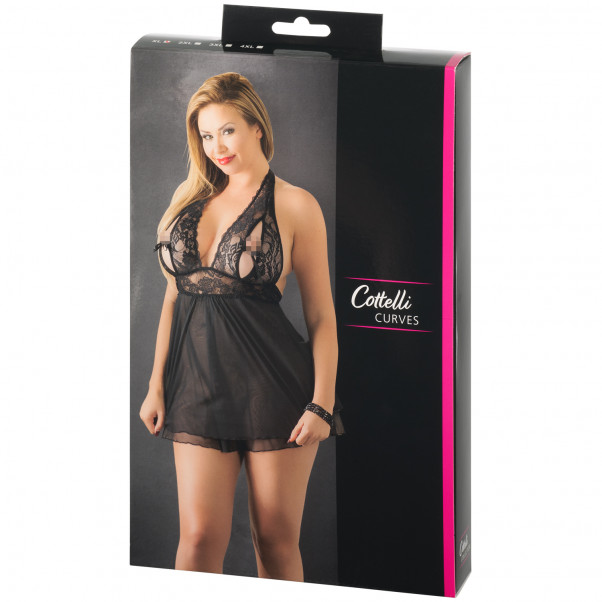 Cottelli Blonde Peekaboo Babydoll Plus Size Pack 90