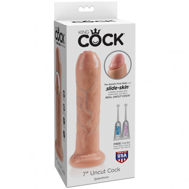 King Cock Uncut Realistisk Dildo 18 cm  4