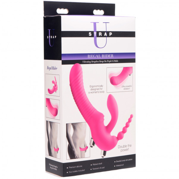 Strap U Regal Rider Vibrerende Triple G Strap-On Dildo  6