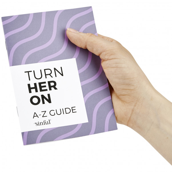 Sinful Turn Her On Sexlegetøj Boks med A-Z Guide Forside