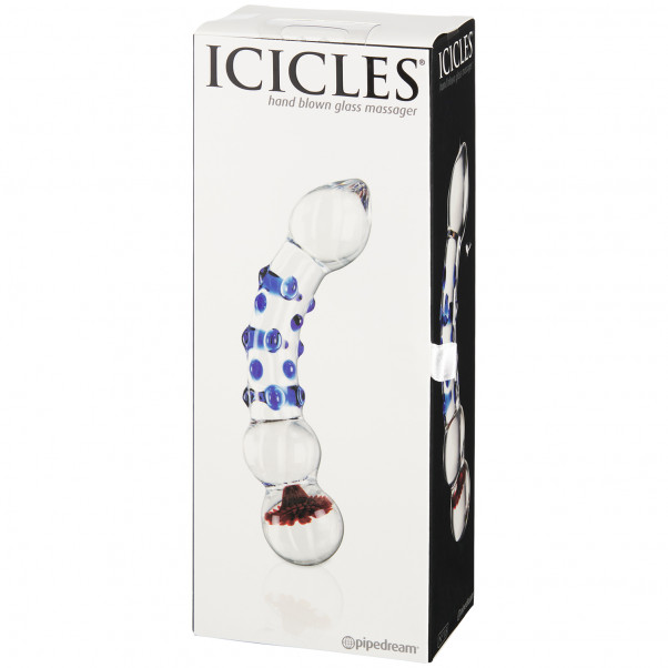 Icicles No 18 Glas Dildo billede af emballagen 90