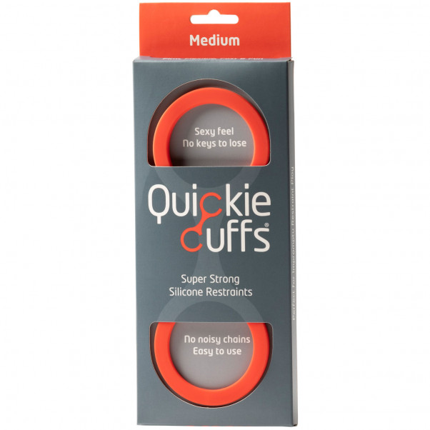 Quickie Cuffs Silikone Håndjern Medium Rød  2
