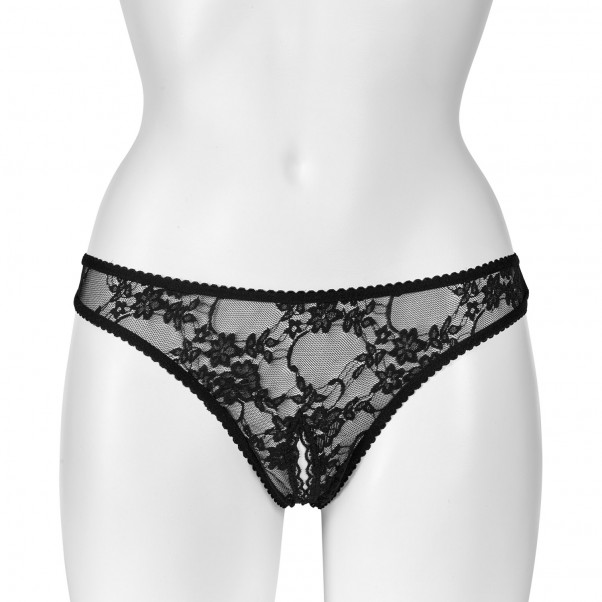 Nortie Siv Bundløs Blonde G-Streng Front