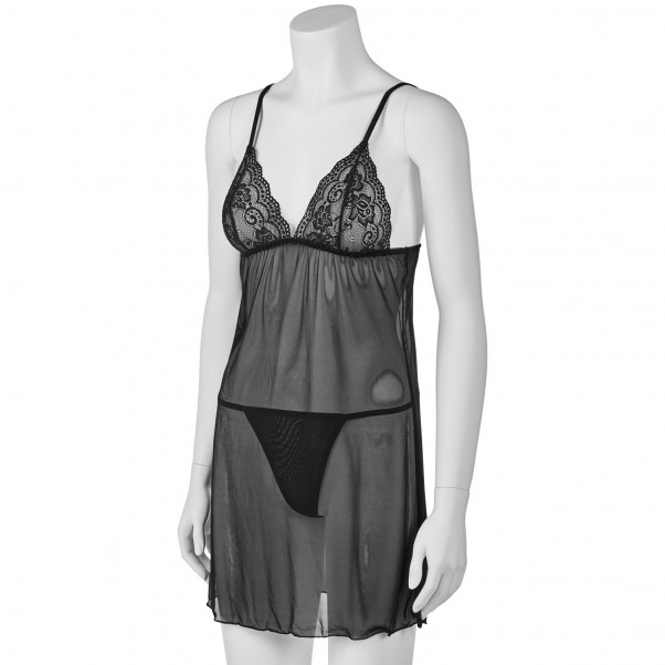 Nortie Vigdis Blonde Babydoll og G-Streng Sæt Side