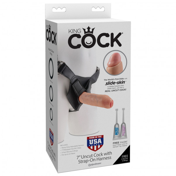 King Cock Harness med Uncut Dildo 21 cm  5