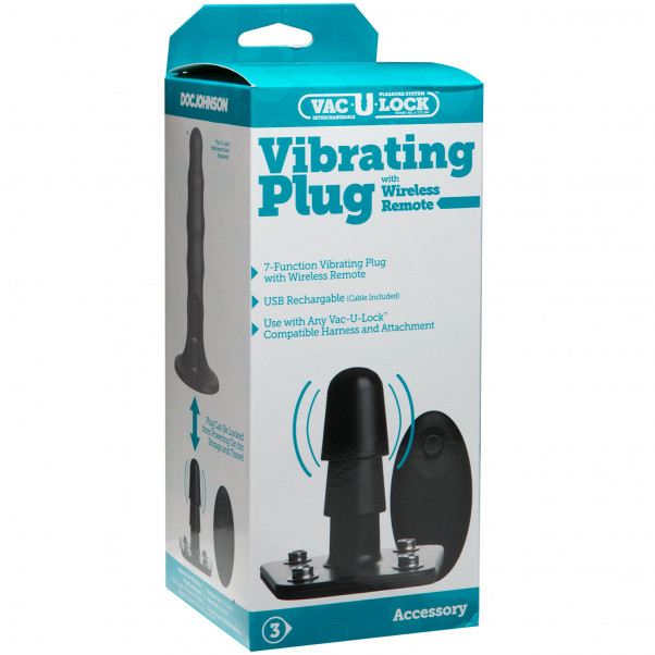 Vac-U-Lock Vibrerende Plug med Trådløs Fjernbetjening  2
