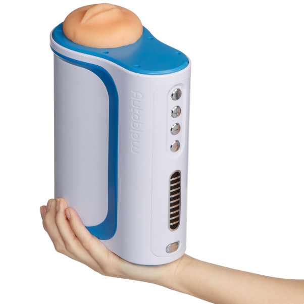 Autoblow AI+ Blowjob Maskine Produktbillede med hånd 50
