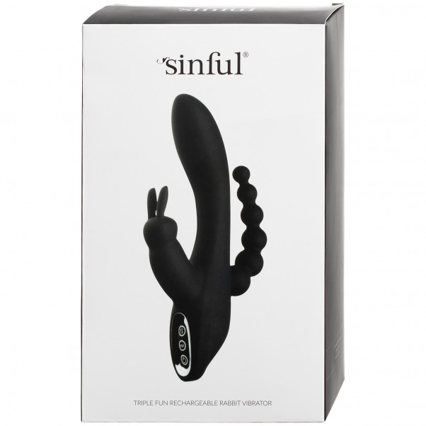 Sinful Triple Fun Opladelig Rabbit Vibrator  100
