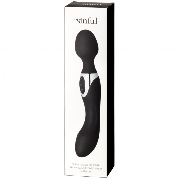 Sinful Curvy Double Pleasure Opladelig Magic Wand Vibrator  52