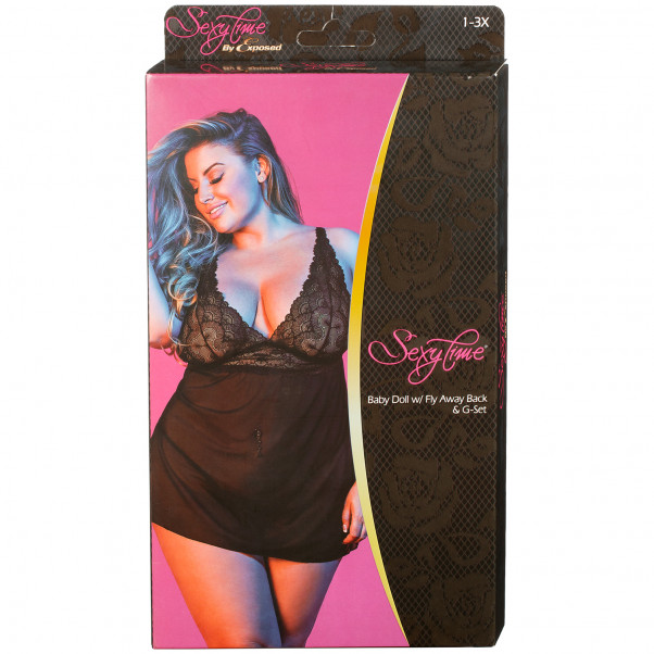 Magic Silk Fly Away Babydoll Sæt Plus Size  100