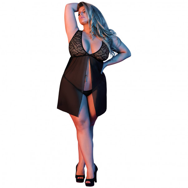 Magic Silk Fly Away Babydoll Blonde Sæt Plus Size  3