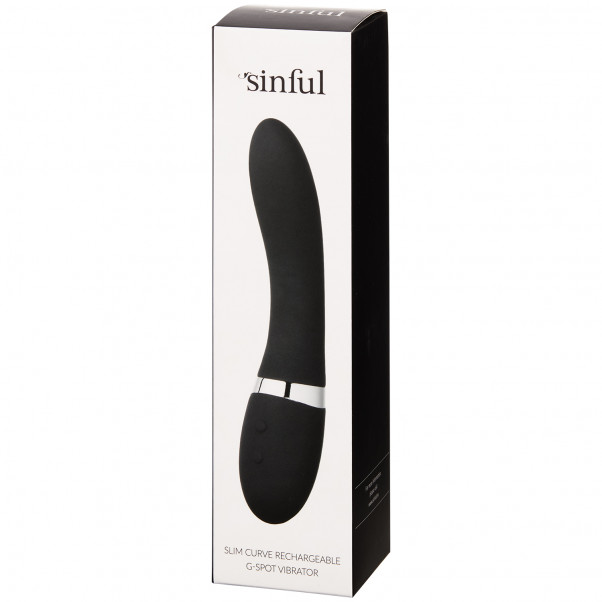 NEW Sinful Slim Curve Opladelig G-punkts Vibrator billede af emballagen 90